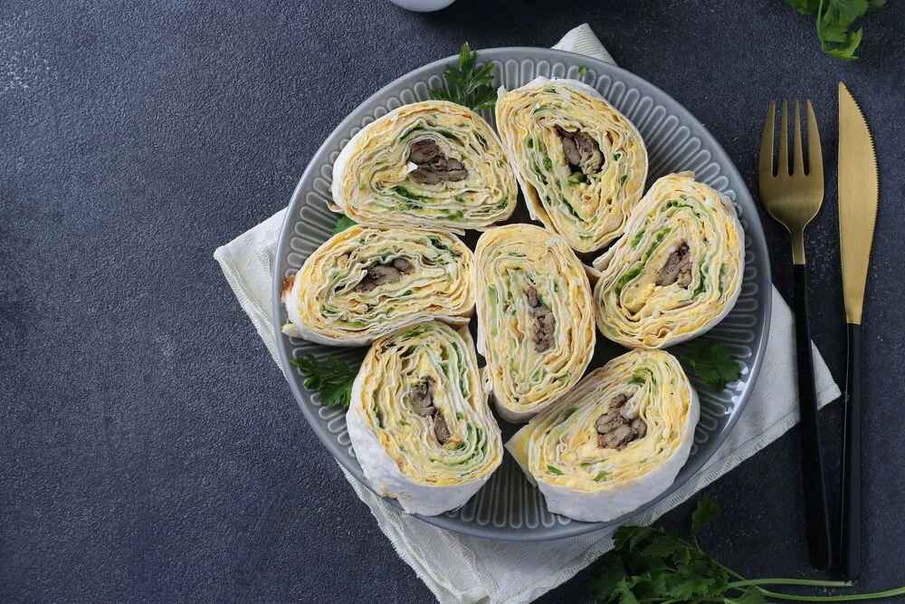 Закуска из лаваша с мясным фаршем