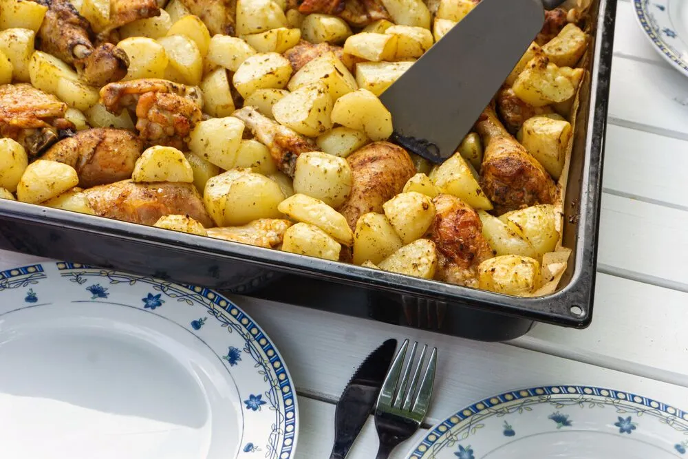 Курица с картошкой в духовке